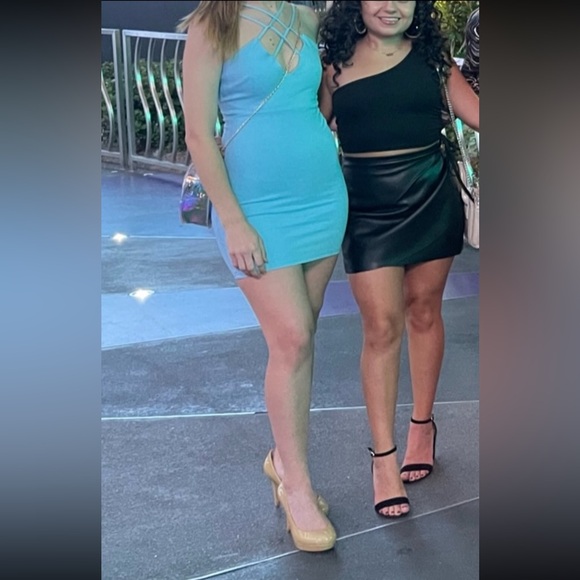 AEOM Mini Body Con Dress - Size XS - Baby Blue - Picture 10 of 10